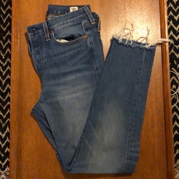 levis white oak cone denim wedgie fit